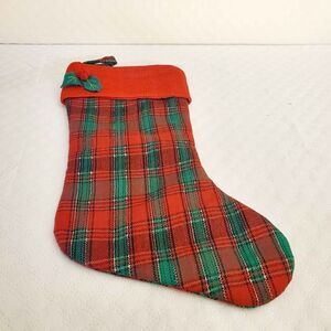Christmas Red & Green Plaid Stocking